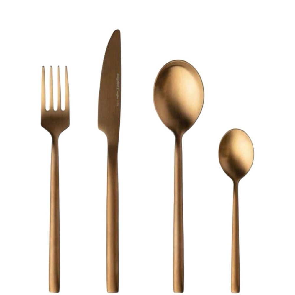 Gold Plated Flatware New In Box 4 Sets